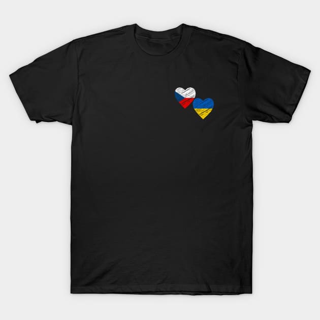 Czech support Ukraine T-Shirt by Myartstor 